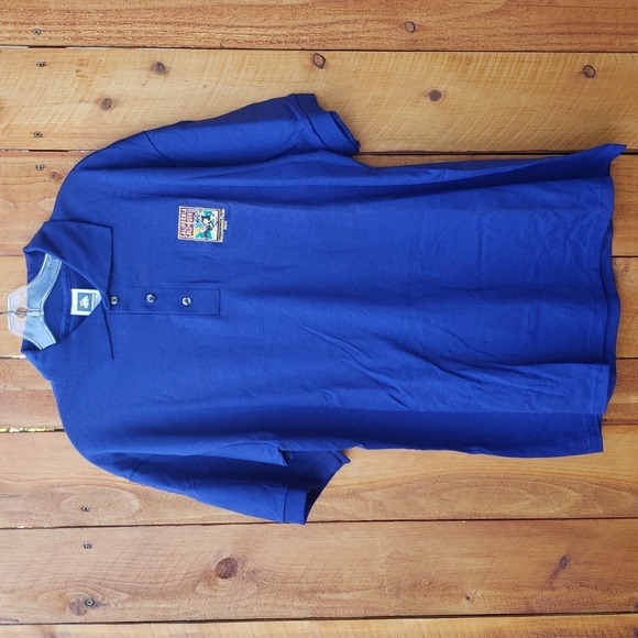 Hollywood Park 2001 California Gold Rush Embroidered Polo Large Blue - Picture 1 of 6